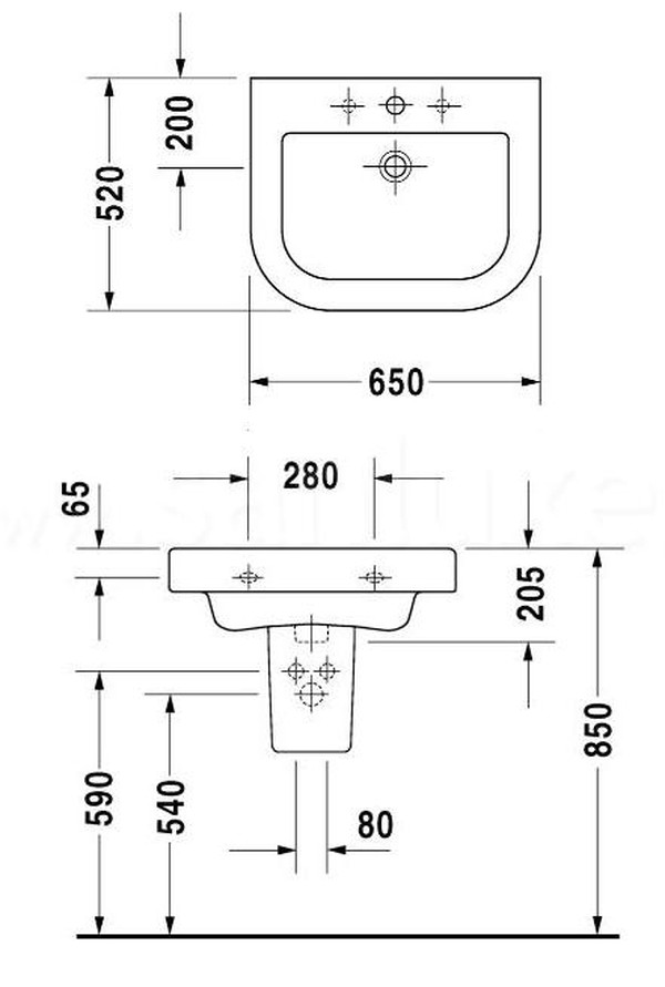 Раковина Duravit Happy D 0417650000