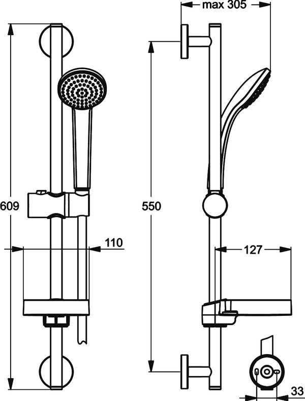 Душевой гарнитур Ideal Standard IdealRain B9501AA