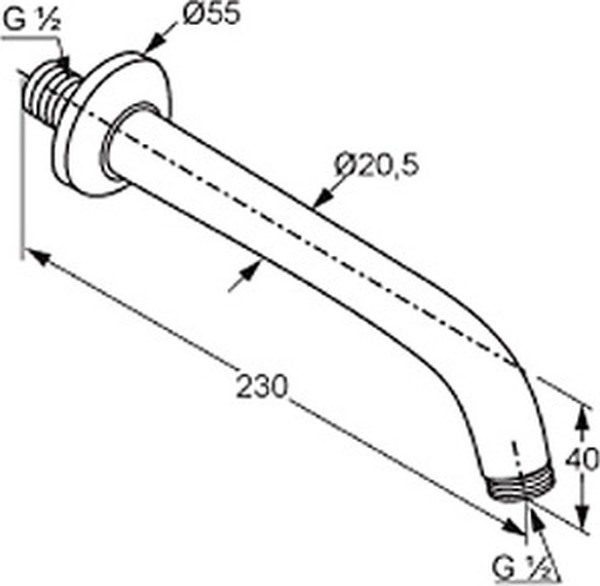 Кронштейн для верхнего душа Kludi Freshline 6235405-00