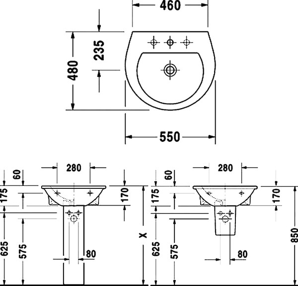 Раковина Duravit Darling New 2621550000 55 см