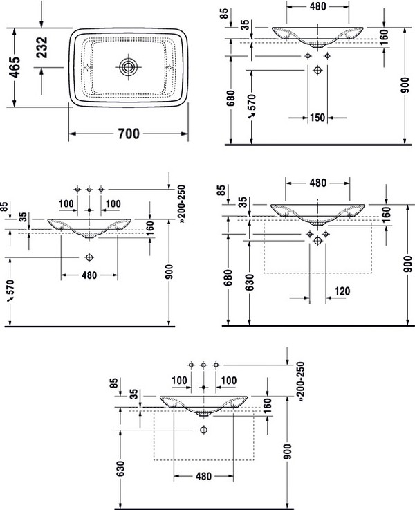 Раковина Duravit Puravida 0369700000 70 см