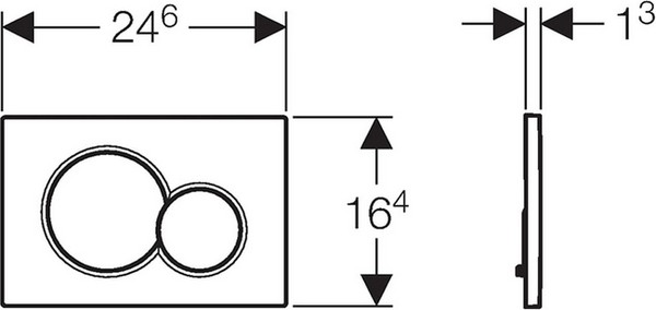 Кнопка смыва Geberit Sigma 01 115.770.DW.5 черная