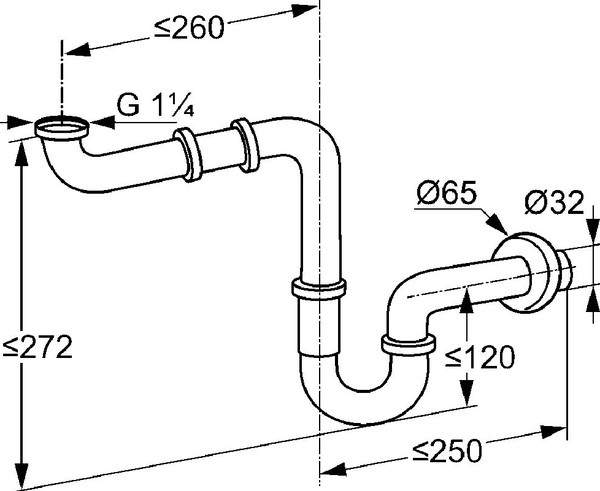 Сифон для раковины Kludi 1025505-00