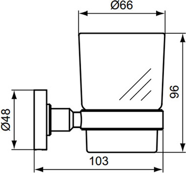 Стакан Ideal Standard IOM прозрачное стекло