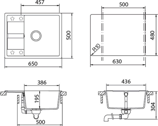 Мойка кухонная Schock Optima 50D альпина