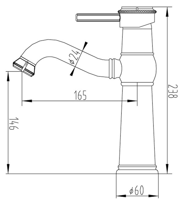 Смеситель Zorg Antic A 311U-BR для раковины