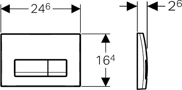 Кнопка смыва Geberit Delta 51 115.105.21.1 хром