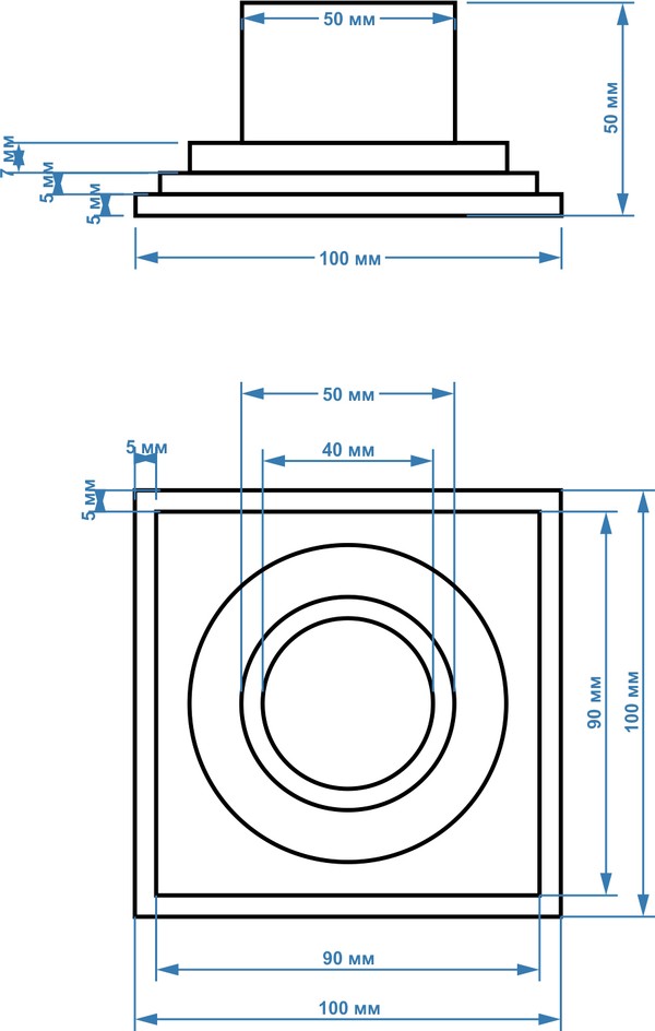 Душевой трап Magdrain C10Q5-G