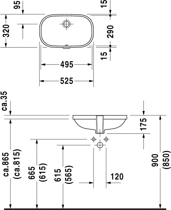 Комплект Смеситель Hansgrohe Logis 71091000 для раковины + Рукомойник Duravit D-Code 0338490000 встраиваемый