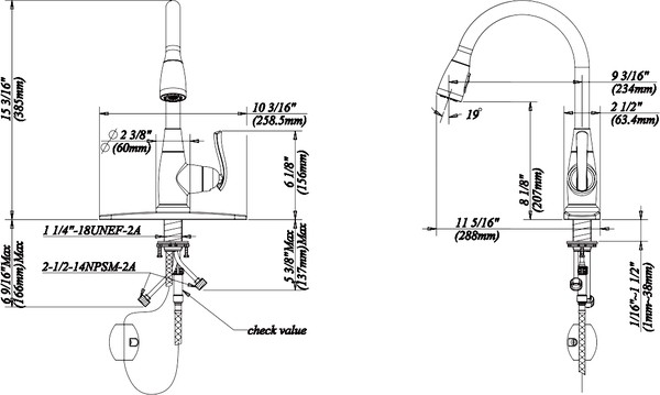 Смеситель Kraus KPF-2230SN для кухонной мойки