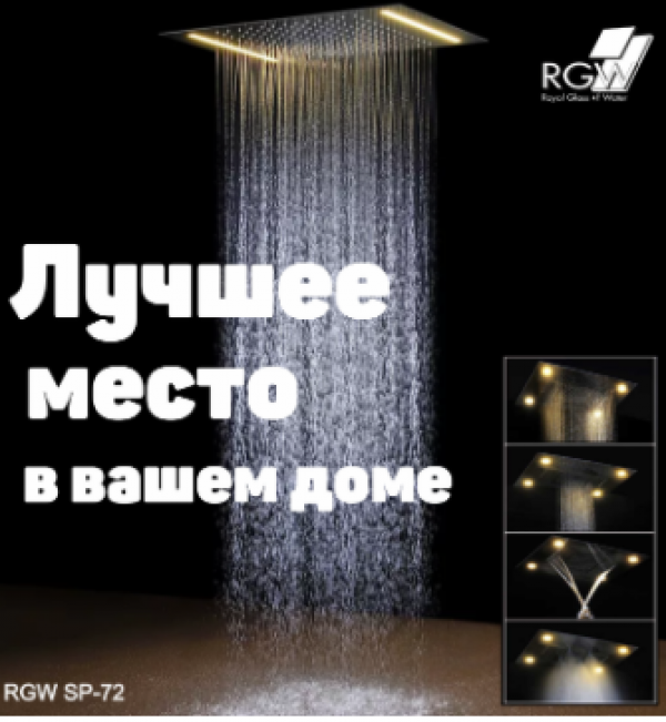 Верхний душ RGW Shower Panels SP-72