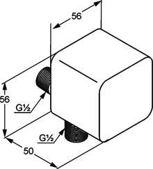 Шланговое подключение Kludi A-QA 6554005-00