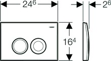 Кнопка смыва Geberit Delta 21 115.125.46.1 хром матовый