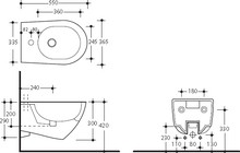 Биде подвесное Kerasan Aquatech 372501