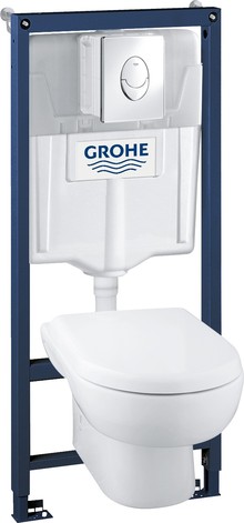 Комплект Grohe Solido 39191000 подвесной унитаз + инсталляция + кнопка