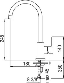 Смеситель Nobili ABC AB87133CR для кухонной мойки