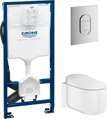 Комплект Инсталляция Grohe Rapid SL Sensia с системой удаления запахов + Унитаз Grohe Sensia Arena с феном