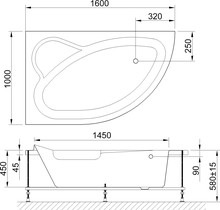 Акриловая ванна Royal Bath Alpine RB 819101 L 160x100