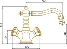 Смеситель Bronze de Luxe 10217/1 для биде