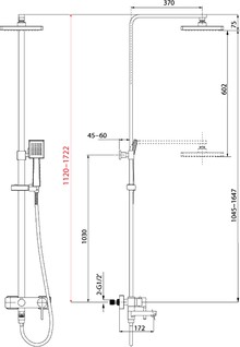 Душевая стойка Lemark Tropic LM7004C хром с изливом