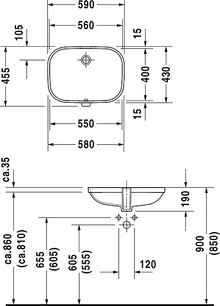 Раковина Duravit D-Code 0338560000