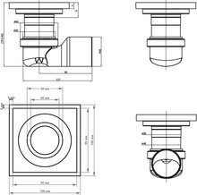 Душевой трап Magdrain C01G50-Q(3.0)L