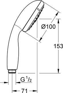 Душевая лейка Grohe Tempesta New 28261002