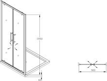 Душевая дверь в нишу SSWW LD60-Y22/80