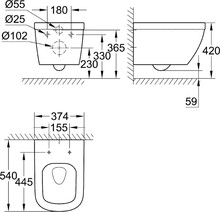 Унитаз подвесной Grohe Euro Ceramic 3932800H