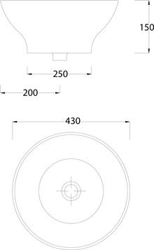 Рукомойник ArtCeram Fuori TFL002 43 см