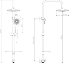 Душевая стойка Lemark LM8808C