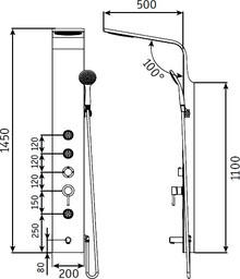 Душевая панель RGW Shower Panels SP-05 B