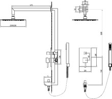 Душевой комплект RGW Shower Panels SP-54 B С ВНУТРЕННЕЙ ЧАСТЬЮ