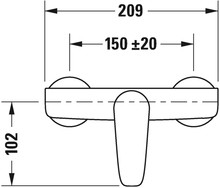 Смеситель Duravit B.1 B14230000010 для душа