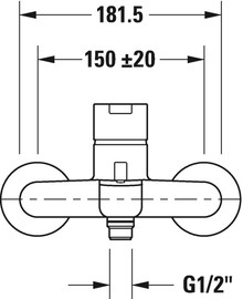 Смеситель Duravit B.2 B25230000010 для ванны с душем