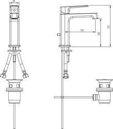 Смеситель M&Z New Geometry NGM00200 для раковины