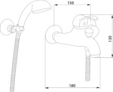 Смеситель M&Z Delizia DLZ00513 для ванны с душем