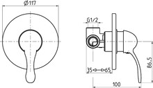 Смеситель M&Z Delizia DLZ02712 С ВНУТРЕННЕЙ ЧАСТЬЮ, для душа